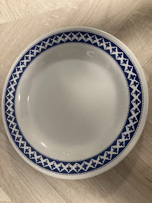 Teller Mit Muster Pik Ass Blau  - Bild 1 von 3