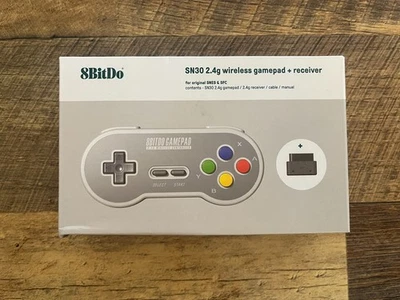 Brand New 8BITDO SN30 Wireless Gamepad SNES SFC 2.4g Controller & Receiver - Image 1 of 3