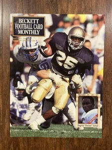 Tarjeta de fútbol americano Beckett mensual abril 1991 edición #13 Notre Dame Raghib Ismail - Imagen 1 de 2