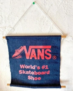 Vans Denim Banner Tapestry Old School Promotional  Vintage Novelty indigo blue - Picture 1 of 24