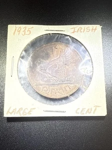 1935 Irish One Penny Coin Old Ireland 1d Harp And Hen. REALLY NICE COIN - Picture 1 of 5