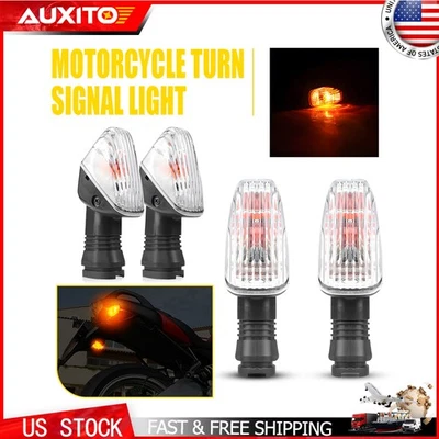 4X Lámpara indicadora de señal de giro delantera trasera transparente para Kawasaki KLR 650 KLR6 08-17 H Foto 1 de 4