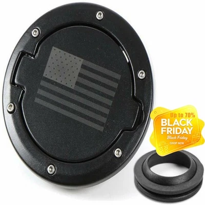 Fuel Filler Door Gas Tank Cap Cover Accessories fit 2007-2017 Jeep Wrangler JK Foto 1 de 4