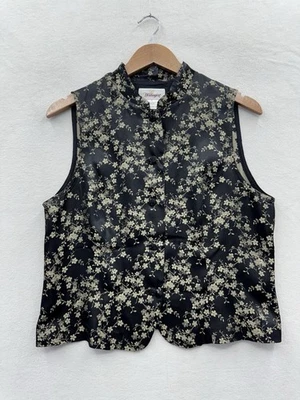 Vintage Worthington Women’s 12 Vest Floral Asian Influence - Image 1 of 4