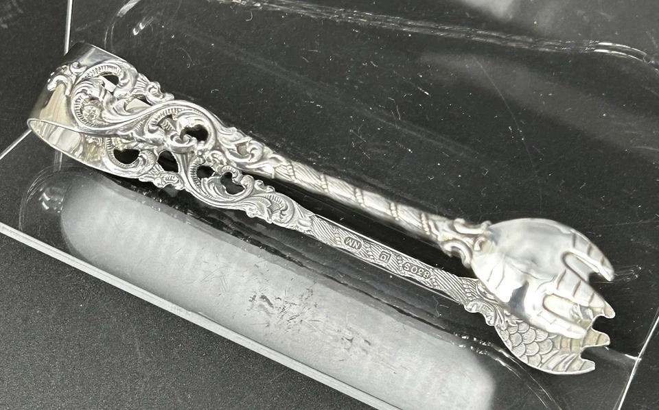 Pinzas de azúcar antiguas Bradrene Lohn - Bergen noruegas de plata, 14,46 g Foto 1 de 4