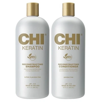 Champú y acondicionador CHI KERATIN 32 OZ RECONSTRUCCION Duo Foto 1 de 4