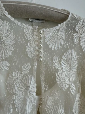 2 Pc VTG Miss Dior White Satin Lace Nightgown - Size S Bridal READ - Image 1 of 4