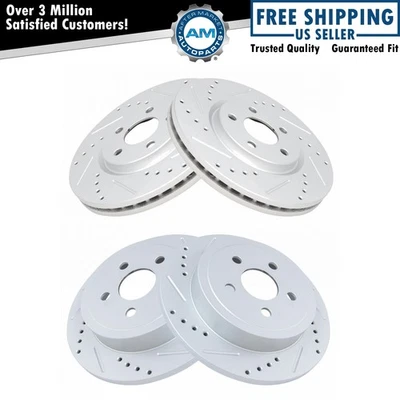 Juego de rotor de freno perforado para Chrysler PT Cruiser 2003-2006 Dodge Neon Foto 1 de 4