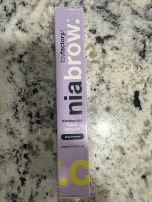 TOYFACTORY Niabrow Serum Brow Gel 0.34 Oz 10mL Clear Formula NIB FULL SIZE New - Image 1 of 4