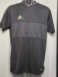 Jersey adidas Tiro Pride Jersey Men's Medium Areoready Black Stretch Rainbow  - Picture 1 of 11