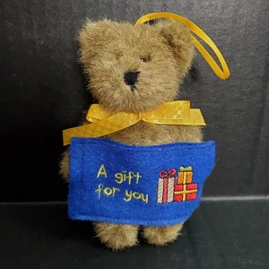 Boyd's Bears Gift Card Ornament, Plush Teddy "A Gift for You" 5" Brown Mini Cute - Picture 1 of 6