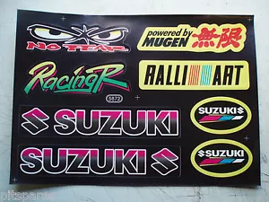 Dirt Pit Bike minimoto Fairing graphics stickers Mugen Suzuki - Picture 1 of 1