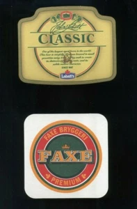 2 SOTTOBICCHIERI BIRRA "LABATT'S CLASSIC" e "FAXE BRYGGERI PREMIUM" - Foto 1 di 1
