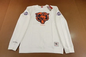 Chicago Bears Mitchell & Ness Mens XL White Rings VIP Crew Neck Sweatshirt NWT - Picture 1 of 14