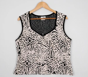 Joseph Ribkoff Mujer Ponte Tejido Top Talla 18 Bebé Rosa Negro Estampado Leopardo - Imagen 1 de 15