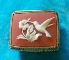WESTLAND Vintage Gold Filigree Jewelry Box - HUMMINGBIRD - MUISC BOX NOT WORKING