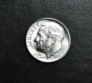 Moneda de diez centavos Roosevelt 1963 plata 90 % plata  - Imagen 1 de 2