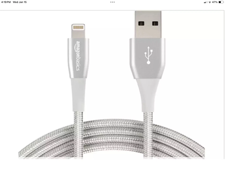 AmazonBasics Premium 10FT  iPhone .  to USB-A Cable - Image 1 of 1