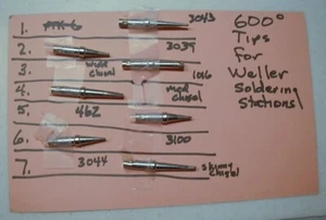 Weller 600 Degree Soldering Iron Tips TCP style, several styles, 4 pcs choose! - Picture 1 of 2