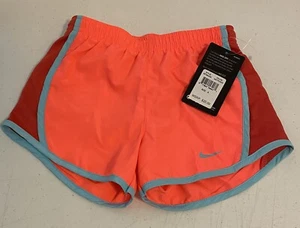 Nike Girls Dri-Fit Shorts Lined Running Shorts Size - 6 Hot Punch NWT - Picture 1 of 4