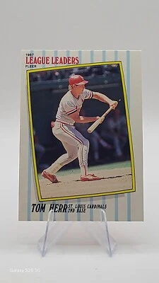 1987 Fleer Major League Leaders - Tom Herr #22 - Image 1 of 2