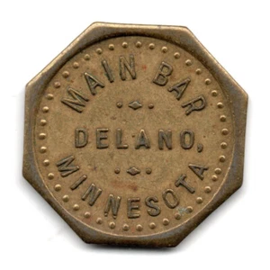 MAIN BAR DELANO • GOOD FOR 5¢ IN TRADE • DELANO, MINNESOTA, MN. • TC-178895 - Picture 1 of 2