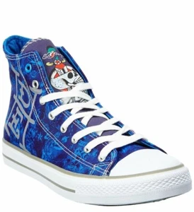 Ed Hardy High Top Men's Blue Canvas Lace Up Lifestyle Sneakers Shoes Size 10 NEW - Picture 1 of 11