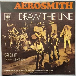 Aerosmith - Draw The Line / Bright, Light Fright NETHERLANDS PIC SLEEVE IMPORT - Picture 1 of 3