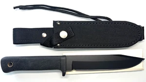 RARE COLD STEEL SRK CARBON V FIXED BLADE KNIFE, W/ BLACK NYLON SHEATH -NWB! - Picture 1 of 8