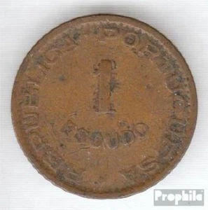 Angola 76 1963 sehr schön Bronze 1963 1 Escudo Wappen - Bild 1 von 1