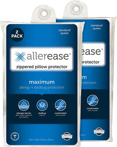 AllerEase Maximum Allergy Pillow Protector Standard Queen: 2-Pack @ BEST PRICE!! - Picture 1 of 6