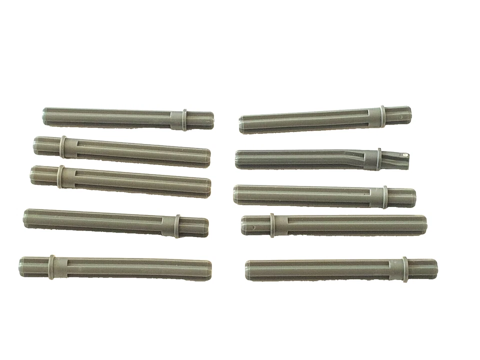 10x Lego Technic Achse 5.5 L mit Stopper #32209 dunkelgrau - Bild 1 von 1