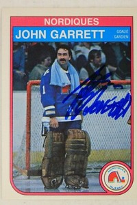 John Garrett Nordiques Signed 1982-83 OPC O Pee Chee #283 Autographed Card 