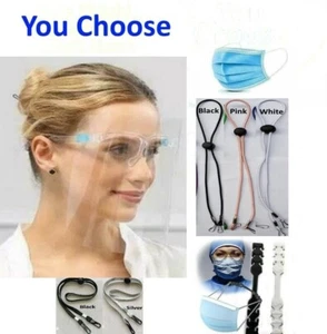 Maschera Viso Blu Protezione Bocca e Naso Famiglie Facile Sicuro Protezione Occhiali LOTTO - Foto 1 di 26