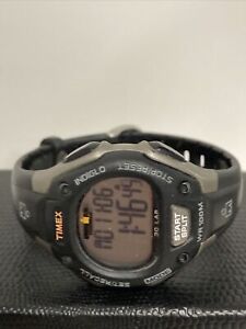 Timex Women’s Ironman 30-Lap Alarm Chronograph Mid-Size Watch Black/Gray 34mm