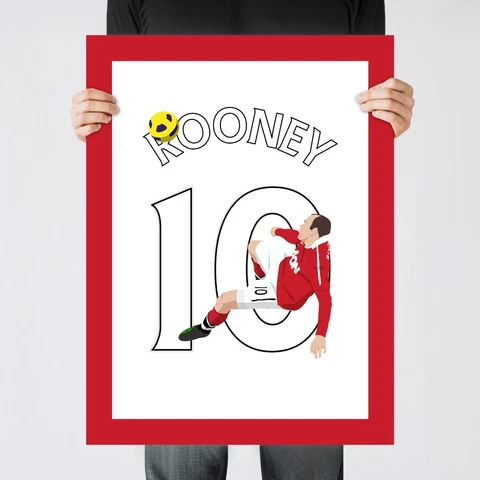 Wayne Rooney Bicycle Kick, 2011 Manchester Utd Print/Poster/Wall-Art [Part 1/3] Cover