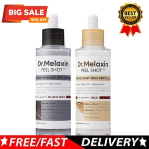 Dr.Melaxin PEEL SHOT GLOW EXFOLIANT RICE AMPOULE (WHITE RICE/BLACK RICE) - Picture 1 of 12