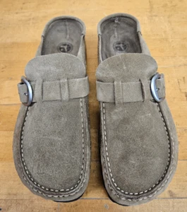 Zueco Birkenstock Buckley de gamuza para mujer gris topo talla 9,5 EE. UU./41 UE - Imagen 1 de 6