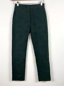 Princess Highway pants women's dark green textured straight leg mid rise Size 8 - Picture 1 of 12