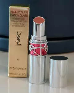 YSL LOVESHINE CANDY GLAZE #15 Showcasing Nude - Retail Sz 3.2g/0.11 oz - Picture 1 of 6
