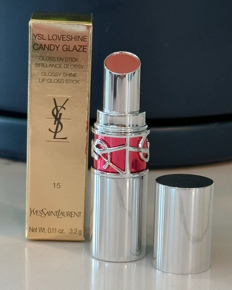 YSL LOVESHINE CANDY GLAZE #15 Showcasing Nude - Retail Sz 3.2g/0.11 oz - Image 1 of 4
