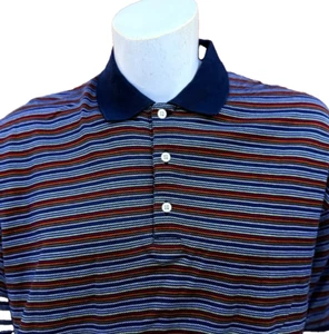 Alan Flusser Herren Golf Polo mehrfarbig gestreift Gr. XL, mercerisierte Baumwolle - Bild 1 von 9