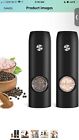 Electric Salt and Pepper Grinder Set 2 Pack Rechargeable No Battery Needed