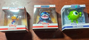 3-Jada Disney Metalfigs Lot Monsters Inc Mike Wazowski, Donald Duck &Stitch NEW - Picture 1 of 2