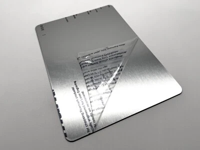 Rowmark Hi Impact Acrylic Plastic Sheet/Blank Lg 1/16" 1.5mm Brushed "Stainless" - Image 1 of 4