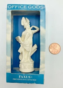 Estatuilla vintage de Office Gods Faxus - ¡Retira los ataques de fax! - Imagen 1 de 3