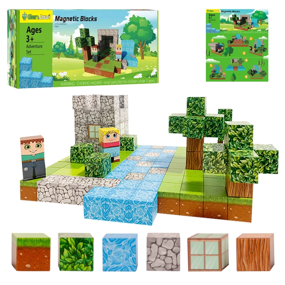 Magnetic Cubes - 120 piece  - Adventure Set - STEM - Montessori - Image 1 of 4