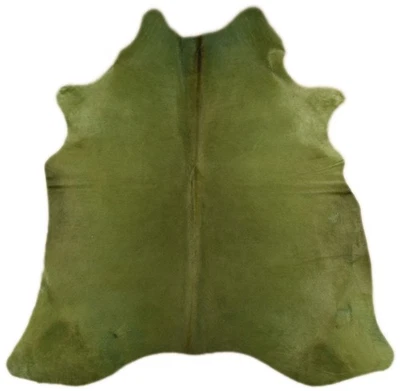 KUHFELL STIERFELL GRÜN GEFÄRBT CA. 180 x 190  cm FELL TEPPICH - Bild 1 von 4