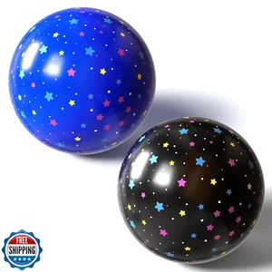 Pijaborg Large Beach Balls, Blue and Black Beach Balls Diameter 24inch for Ki - Picture 1 of 5