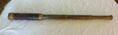 Antique 19th Century Brass 34.5" Nautical Telescope Monocular Spyglass - Image 1 of 4